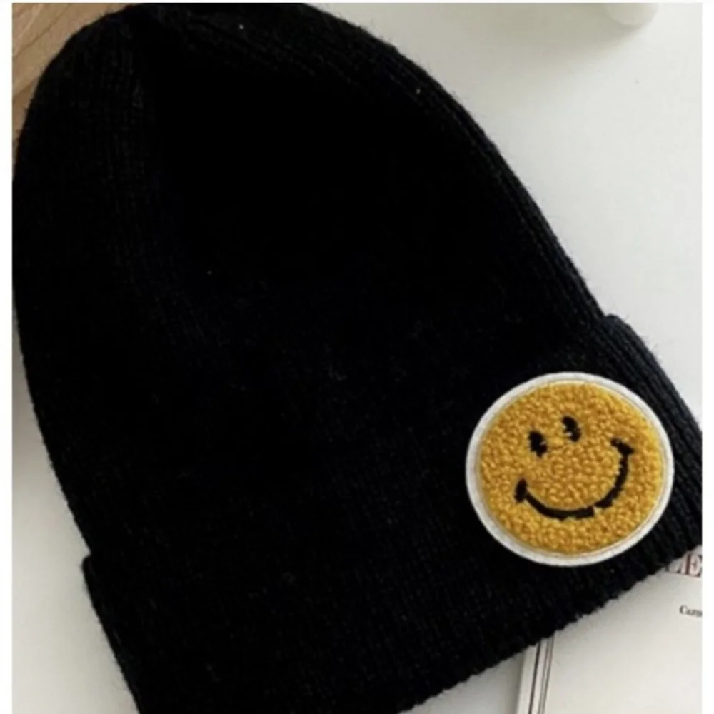 SMILEY BEANIE HAT.  NEW.   ASSORTED COLORS. - Picture 2 of 8